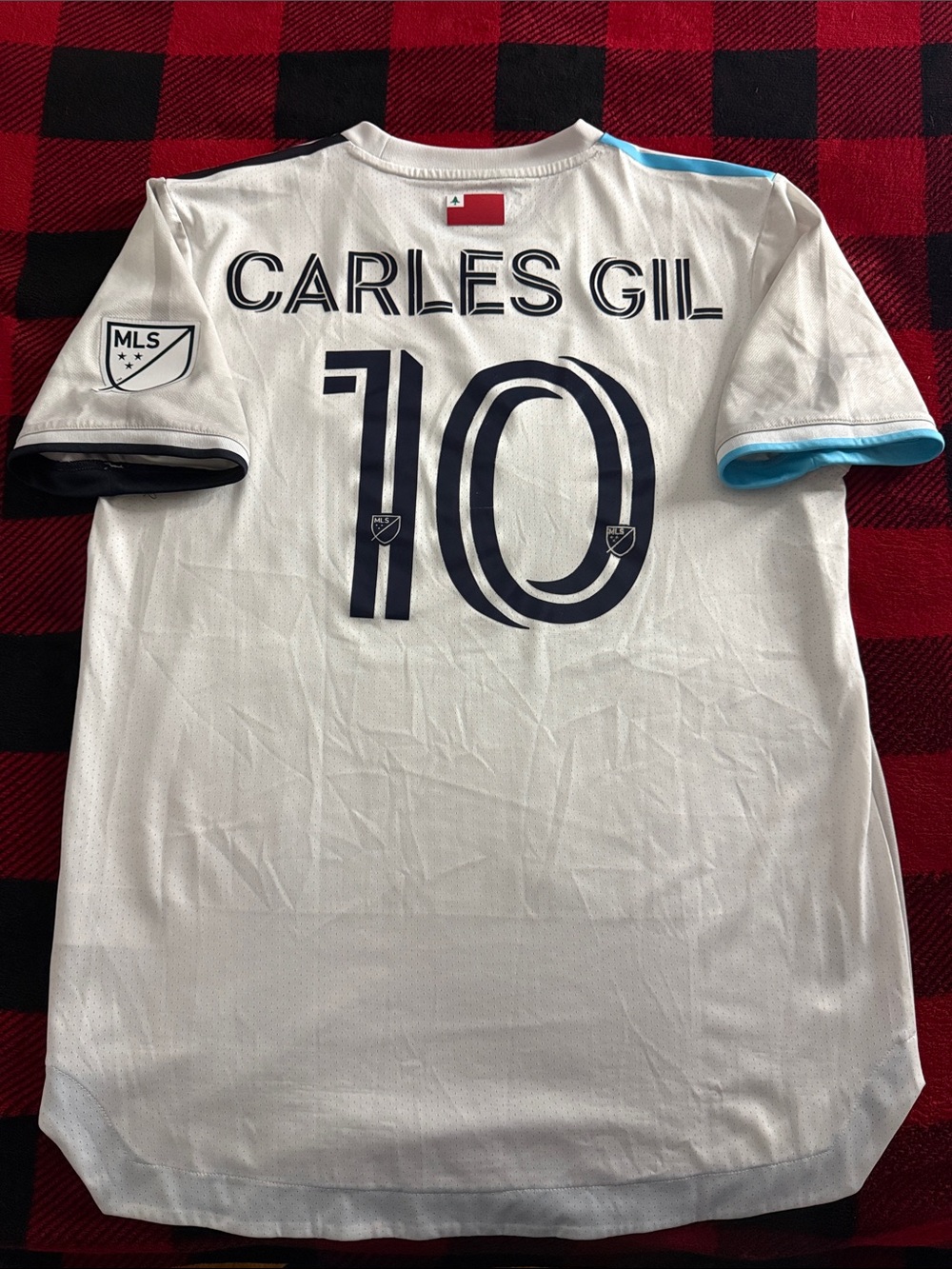 RARE New England Revolution #10 Carles Gil Adidas MLS Away Player Edition Jersey